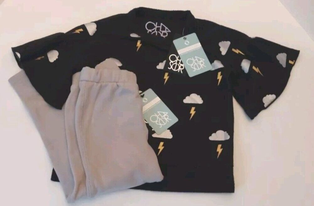 Chaser 2 Pc Lot NWT Elastic Waist Soft Leggings Flutter Sleeves Sweatshirt Sz 6